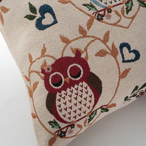 Cojín cuadrado tejido Jacquard con logotipo personalizado estilo de dibujos animados cojín de estilo europeo - Product Image 5