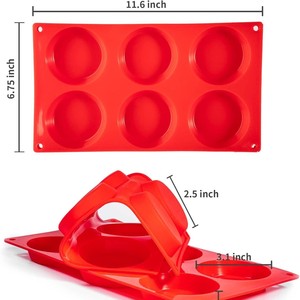 6 Cups Non-Stick <strong>Cupcake</strong> Molds Food Grade Silicone Baking Tray for Making Egg Muffin <strong>Cupcake</strong> Reusable Muffin <strong>Tin</strong> - Product Image 2