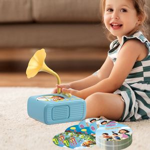 Gramófono Musical Educativo para Niños Zhorya, Reproductor de Música con 96 Tarjetas, Historias, Canciones, Libros de Audio - Product Image 6