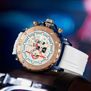 Vendita calda gomma silicone band uomo cronografo T5 orologi distributore USA all'ingrosso personalizzato