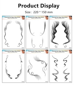 Tatuaje temporal para el pelo de bebé, adhesivo impermeable con bordes para el pelo de bebé - Product Image 3