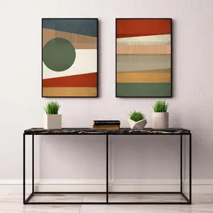 Lienzo abstracto para decoración del hogar, Set de 2 pinturas artísticas decorativas