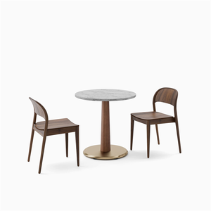Tables de <span class=keywords><strong>restaurant</strong></span> rondes en marbre de luxe professionnelles avec bois - Product Image 6