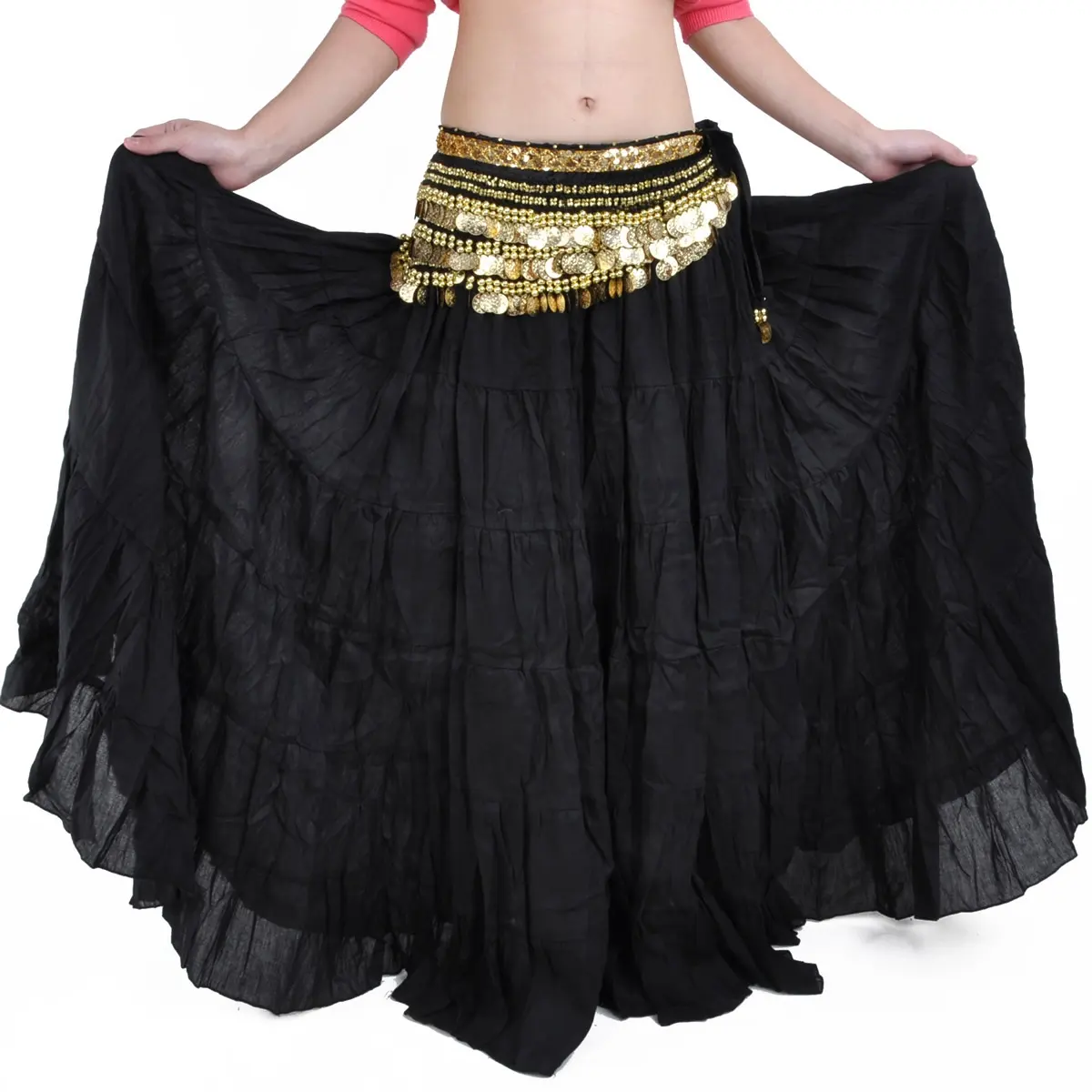 Falda larga de 8 metros de estilo tribal bohemio, para actuaciones de baile, gitano