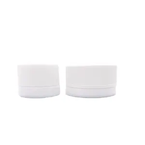 Mini Glass Jar 3g 5g 7g 9g White Round Metal Clear Concentrate Glass Jars Wax Rosin Jars With White Lid