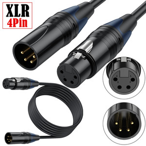 สายไฟ <span class=keywords><strong>XLR</strong></span> 4 พิน แบบตัวผู้-ตัวเมีย พร้อมตัวนำทองแดง สำหรับกล้องถ่ายทอดสด จอภาพ เครื่องบันทึก เครื่องผสมสัญญาณเสียง - Product Image 2