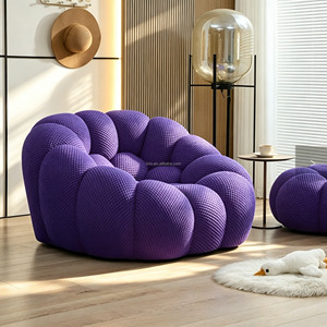 Factory Hot Sale Modern Luxury Compressed Lazy Chair Modern Bubble Pumpkin Football Shaped Single <strong>Sofa</strong> Chair for Bedroom Balcony - Product Image 6