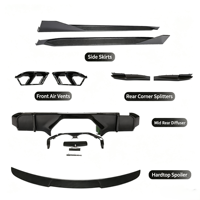 Kit carrosserie en fibre de carbone sèche pour BMW G82 M4 2021-2022 : Lame avant, jupes latérales, diffuseur arrière, spoiler, calandre – Kit de conversion automobile