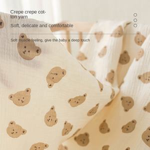 Haute qualité bébé couette 4 couches confortable Lion ours Swaddle bébé blanc mousseline couverture de couchage mousseline Swaddle couvertures pour bébé - Product Image 2
