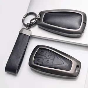 Funda de Cuero y Aleación de Zinc para Llave de Coche con Control Remoto para Changan CS35 Plus, CS55 PLUS, CS75 PLUS, Eado, <span class=keywords><strong>UNI</strong></span>-T, <span class=keywords><strong>UNI</strong></span>-K, Oushang X5, X7 EV - Product Image 1