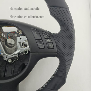 พวงมาลัยหนังเจาะรูเย็บด้ายสีขาวสำหรับรถยนต์ BMW E46 รุ่นขายดี - Product Image 2