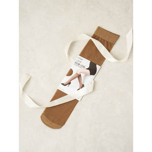 Medias Pando de Vivian de punto de nailon y spandex finas y cómodas con diseño colorido de café - Product Image 1