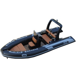 ZHENBO Bateau pneumatique semi-rigide de luxe personnalisé à coque en fibre de verre RIB480D 16 pieds Bateau de patrouille à grande vitesse Tube en Hypalon/PVC Plongeur - Product Image 2