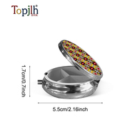 Boîte à pilules vierge Topjlh pour sublimation avec porte-clés, personnalisable par transfert thermique, organisateur de médicaments pour voyage et usage quotidien