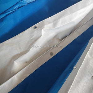 Bâche <span class=keywords><strong>tissée</strong></span> Bâche esthétique Bâches de protection contre les intempéries pour terrain de football <span class=keywords><strong>130g</strong></span> Bâche Pe bleue et blanche - Product Image 2