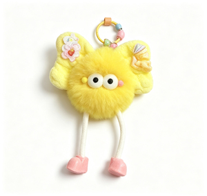 Pendentif mignon en forme <span class=keywords><strong>de</strong></span> lapin avec nœud et garniture en fourrure, décoration <span class=keywords><strong>de</strong></span> sac à dos, modèle <span class=keywords><strong>de</strong></span> poupée <span class=keywords><strong>de</strong></span> dessin animé, porte-clés <span class=keywords><strong>de</strong></span> voiture - Product Image 2