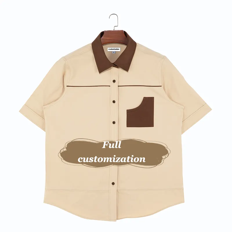 Comfortable Lapel Comfort T-shirt Color Blocking Patchwork Short Sleeve Bamboo New Designer Paneled Shirts