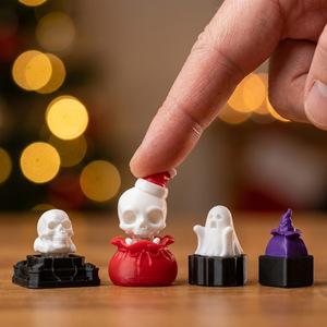 Clicker de Dedo Personalizado con Diseño de Halloween Impreso en 3D, Juguete Antiestrés con Temática de Anime, Llavero con Botón Clicker - Product Image 2