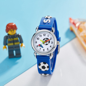 <span class=keywords><strong>Reloj</strong></span> Deportivo de Cuarzo para Niños y Niñas, con Caja de Aleación Ecológica, Correa de Silicona de 5 mm de Grosor, Diseño de Fútbol Animado - Product Image 2