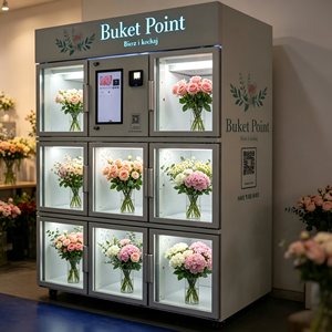 JOYVEND Distributeur automatique de fleurs à 8 compartiments individuels / Idées de petites entreprises Distributeur automatique de fleurs - Product Image 2