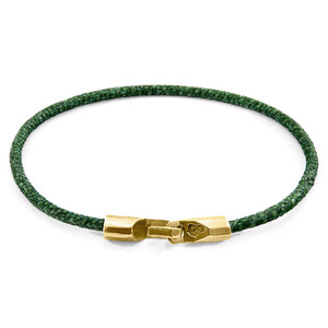 Bracciale Racing Green Talbot in oro giallo 9 carati e pelle di squalo - Product Image 1