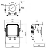 Illuminateurs LED pulsés infrarouges 35W IP66 850nm pouvant être synchronisés avec le déclencheur de la caméra de sécurité CCTV