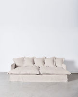 DISEN Design Moderne Dawson Canapé Fauteuil en Tissu Pur Coton, Ensembles de Canapés pour Salon, Banc, Causeuse, Mobilier de Maison