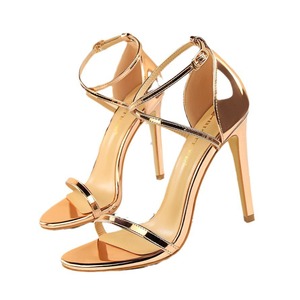Sandales d'été élégantes et sexy pour femmes, style français, à talon aiguille, avec bride cheville, en PU léger, semelle extérieure en caoutchouc, confortables - Product Image 5