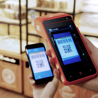 Terminal pos de mano para llevar móvil inteligente Android 12 con lector NFC Pantalla de 5,5 pulgadas con sistema POS de ticket