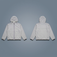 Blouson d'hiver matelassé léger bleu et noir à blocs de couleur, unisexe, avec capuche, isolé, zippé, chaud, coupe-vent, personnalisable avec logo, pour le quotidien