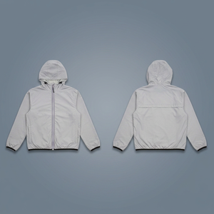 Blouson d'hiver matelassé léger bleu et noir à blocs de couleur, unisexe, avec capuche, isolé, zippé, chaud, coupe-vent, personnalisable avec logo, pour le quotidien - Product Image 2