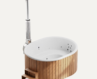 Bain à remous nordique moderne en épicéa à chauffage extérieur, écologique, facile à installer, pour 6 personnes, spa extérieur – Offre spéciale