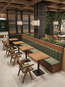 Table de restaurant vintage en <span class=keywords><strong>rotin</strong></span> avec dossier, table à manger en <span class=keywords><strong>bois</strong></span> à carreaux, fauteuil incurvé en <span class=keywords><strong>bois</strong></span> massif, mobilier de bistrot <span class=keywords><strong>et</strong></span> café en gros - Product Image 5