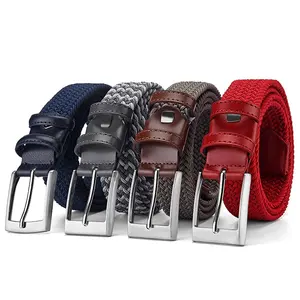 Wholesale Popular Quality Casual Elastic Woven Custom Luxury Belts For Men
