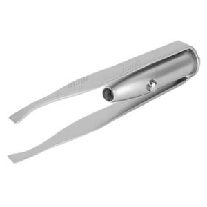 Pinzas de acero inoxidable para eliminar el vello de cejas con luz LED - Product Image 1