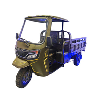 Tricycle motorisé à essence robuste de 250 cm³, à benne ouverte, capacité de 2000 kg, vitesse de 60 km/h, certifié ISO 9001