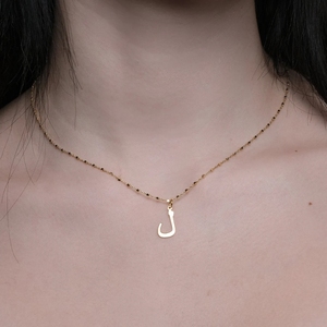 Offre Spéciale arabe lettre collier persan initiale pendentif pour hommes et femmes ourdou Alphabet charme unisexe monogramme cadeau - Product Image 3