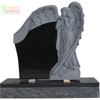 Monument funéraire en granit courbé YuanQuan, artisanat européen, design personnalisable, emballage en bois, garantie 1 an pour l'extérieur