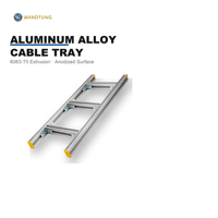 Plateau d'escalier en alliage d'aluminium anodisé lisse pour la construction industrielle et la gestion des câbles dans les salles de commutation