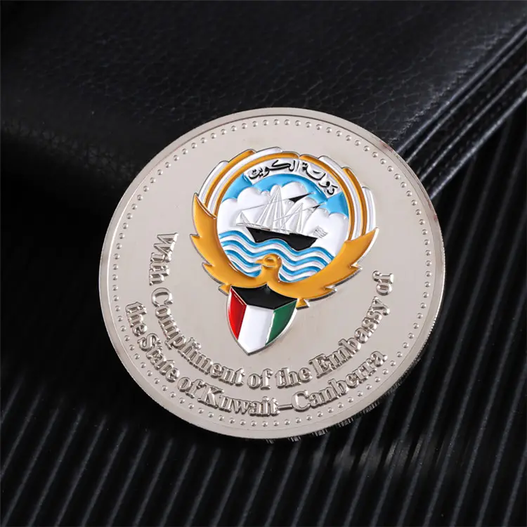 Custom Design Metal Challenge Gold Coin Enamel Challenge Coin Silver Coins