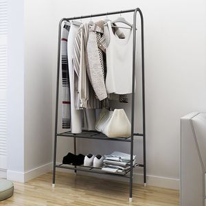 Metal <b>clothes</b> <b>rack</b>, floor-standing bedroom coat <b>rack</b>, household <b>clothes</b> drying <b>rack</b>, indoor and outdoor <b>clothes</b> hanger. - Product Image 1