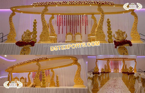 Exclusive Maharani <b>Wedding</b> Wooden Mandap Grand Maharani <b>Wedding</b> Mandap With Dom Asian <b>Wedding</b> Wooden Handicraft Mandap New York - Product Image 6