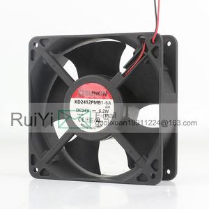 Sunon asli 5V 12V 48V DC 24V 6.2W AC EC 12038 Inverter 12CM Inverter Server bola ganda 2 kawat kipas pendingin KD2412PMB1-6A - Product Image 4