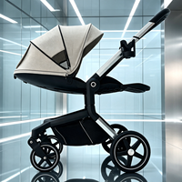 Poussette de luxe 4-en-1 certifiée EN1888, pliable, design haut de gamme, pour bébés de 0 à 36 mois - Modèle Landleopard Kingkong
