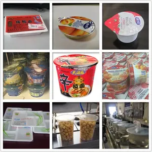 4 cup niêm phong máy giấy Jelly cup niêm phong máy làm đầy và niêm phong