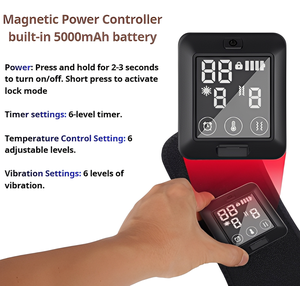 Rotlichttherapie-Gürtel mit Vibration, Wiederaufladbares Heizkissen für Menstruationskrämpfe Tragbares Menstruationsschmerz-Linderungskissen - Product Image 5