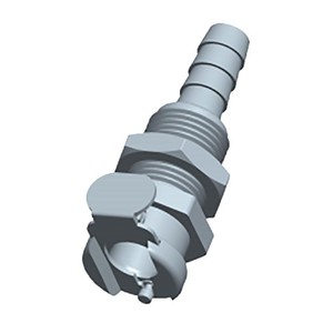 Plaque filetée externe en plastique POM série M avec siège femelle et butée de soupape, raccord rapide pour connexion de tuyau en caoutchouc - Product Image 3