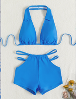 Luxe beroemd merk vrouwelijke ontwerper bikini zomerzwempak tweedelige set sexy driehoekige dames badmode kleding