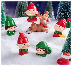 3DミニGnome女の子サンタクロース樹脂像クリスマス置物DIYキット子供用バス爆弾おもちゃクリスマス装飾樹脂工芸品 - Product Image 4