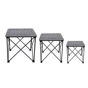 Table pliable de <span class=keywords><strong>salle</strong></span> à manger rectangulaire en plastique blanche portable, table pliante de banquet en plein air pour barbecue camping pique-nique/ - Product Image 6